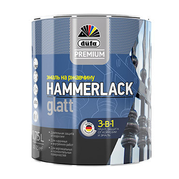 HAMMERLACK на ржавчину гладкая RAL-1015 слоновая кость 750мл "DufaPremium" Эмаль (под заказ)